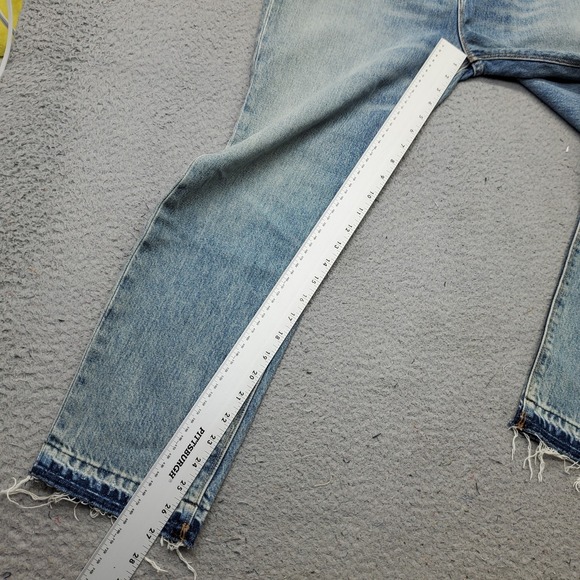 Hudson Jessie Relaxed Recoil Boyfriend Jeans Women 26 Blue Distressed Button Fly - Picture 4 of 10